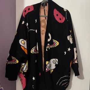 Dressed in LALA Black Cosmic Cardigan